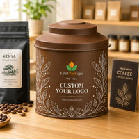 Custom Round Tin Cans for Tea Coffee Matcha and Candy