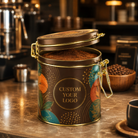 コーヒー豆・茶葉・キャンディー用密閉丸型缶
