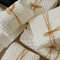 LeafPackage custom honeycomb wrapping paper made from recyclable kraft paper, providing eco-friendly cushioning for shipping and product protection.