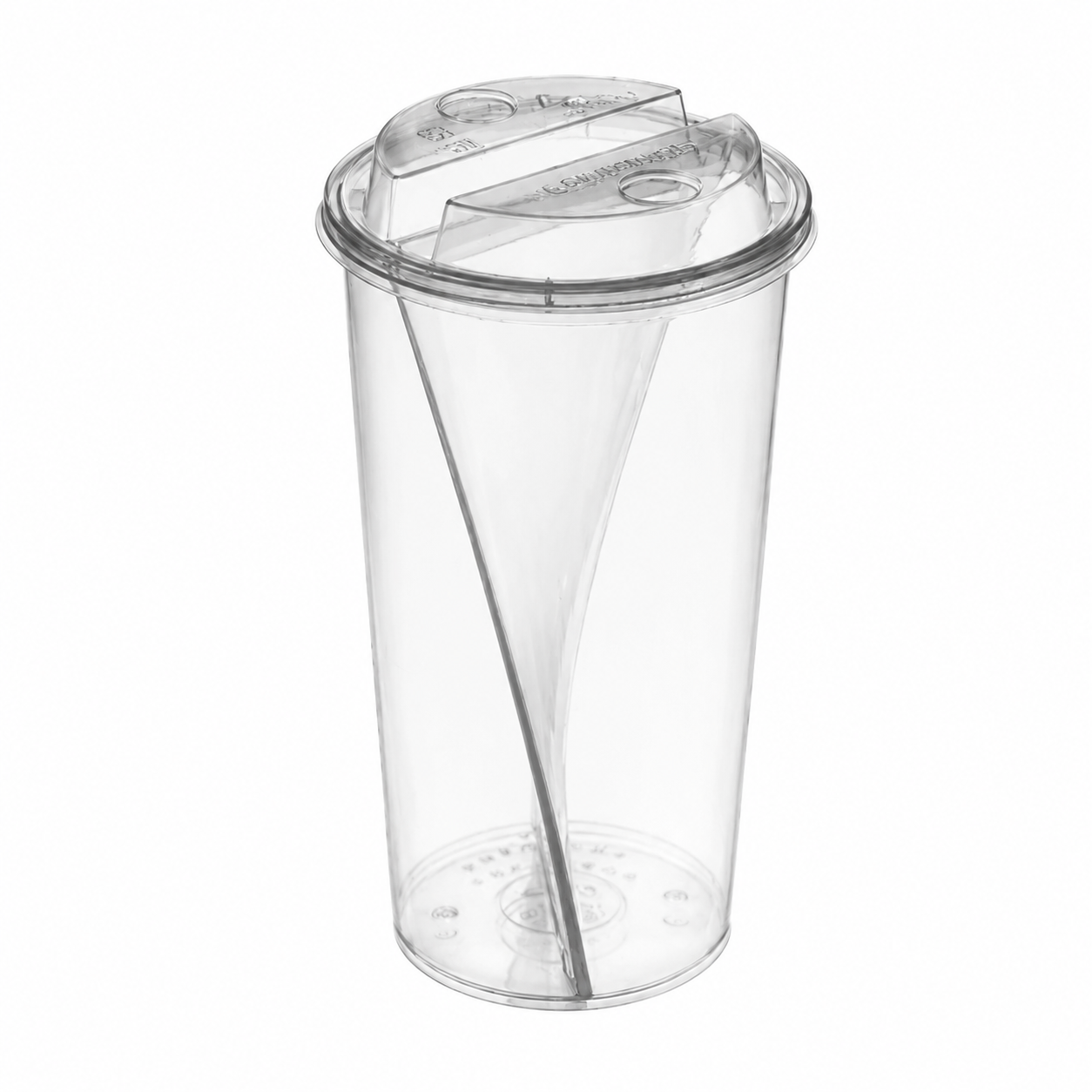 Custom 95mm Clear PET Sharing Cups with Sip Lids - 500ml & 740ml