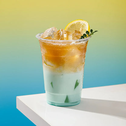 Eco-friendly custom biodegradable cold drink cups by LeafPackage, perfect for small business sustainable beverage packaging needs.