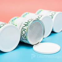 Sustainable custom pet food paper tube, perfect for small business packaging, eco-friendly and recyclable.