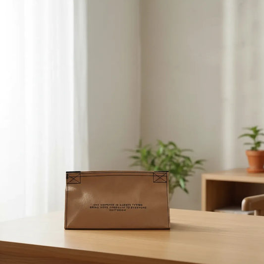 Eco-friendly kraft paper napkin bags, perfect for small batch customization and sustainable packaging solutions for restaurants and cafes
