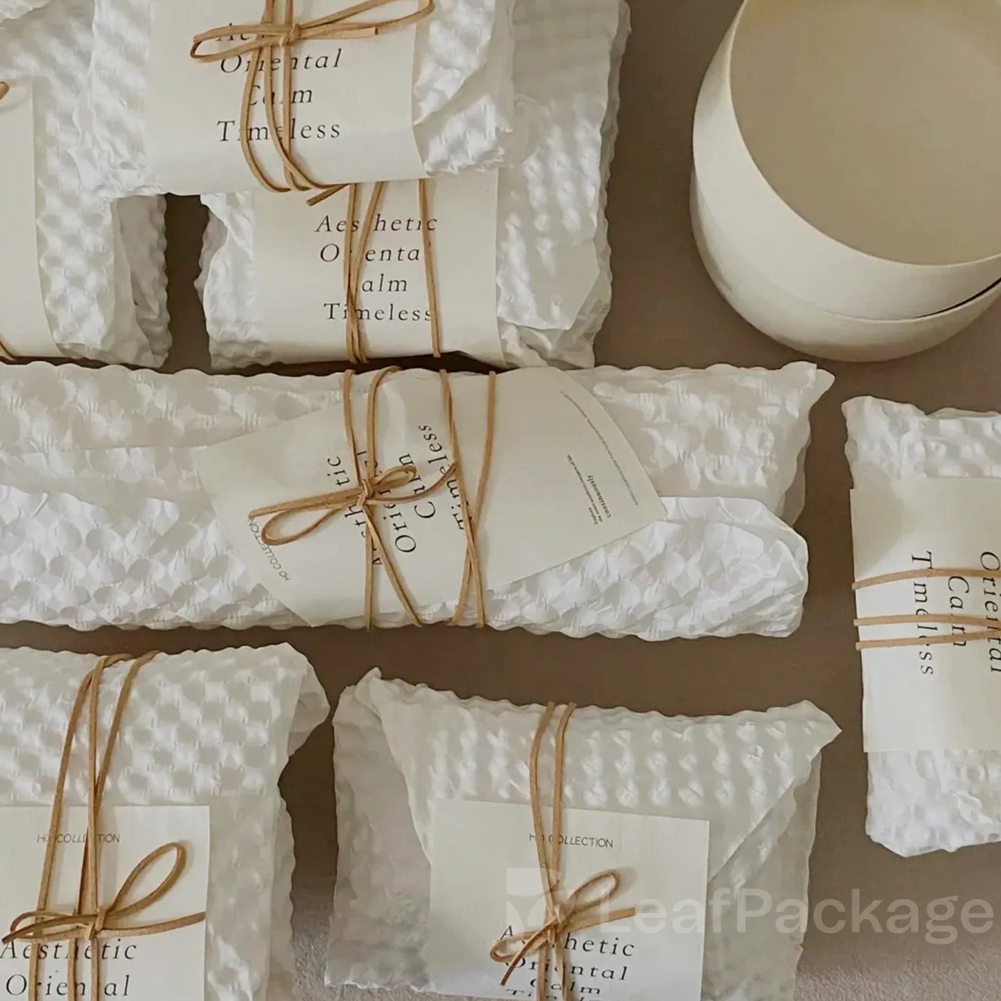 Personalized honeycomb kraft paper wrapping with logo printing options, ideal for small business eco-conscious packaging solutions.