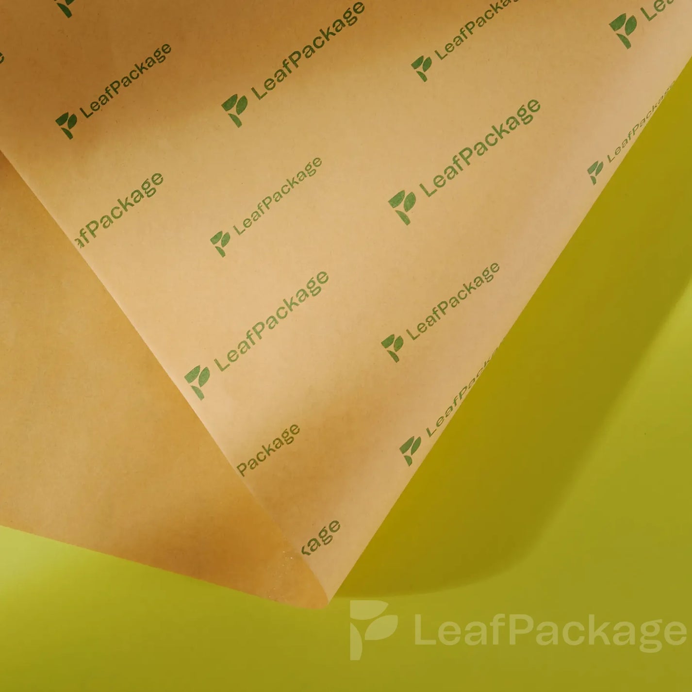 LeafPackage offers custom printed wrapping paper made from eco-friendly materials. Perfect for small brands looking for recyclable and sustainable gift or product packaging.