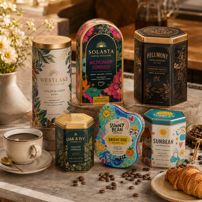 Custom Coffee Tins Wholesale | Metal Coffee Canisters