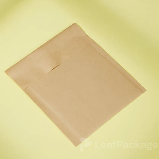 LeafPackage eco-friendly corrugated bubble mailer, recyclable padded shipping envelope with strong cushioning protection for small business orders.