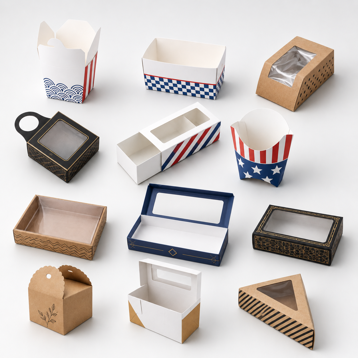 Custom Food Boxes Paperboard Food Packaging for Restaurants