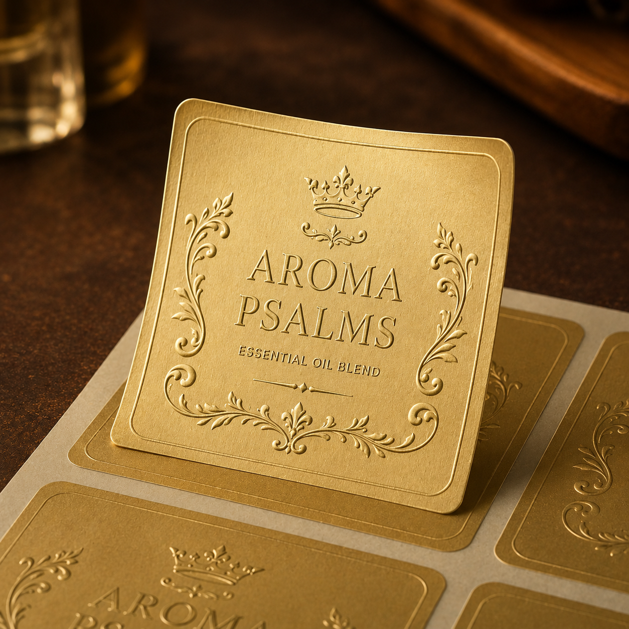 Custom Embossed Logo Stickers for Packaging Seals and Product Labels