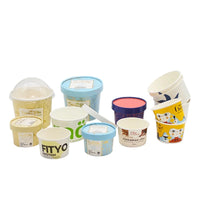 Custom Printed Ice Cream Paper Cup with Paper Lids