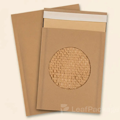 Durable kraft paper honeycomb mailer, eco-conscious alternative to bubble mailers for small business shipping.