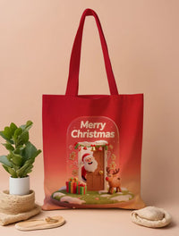 Christmas Printed Canvas Tote Bags