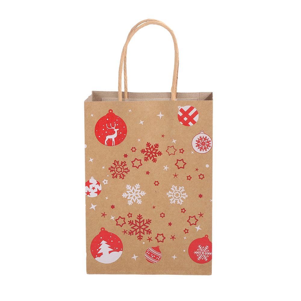 Christmas Printed Kraft Gift Bags