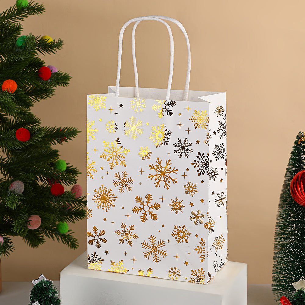 Christmas Foil Printed Kraft Gift Bags