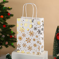 Christmas Foil Printed Kraft Gift Bags