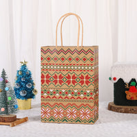 Christmas Printed Kraft Gift Bags