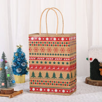 Christmas Printed Kraft Gift Bags