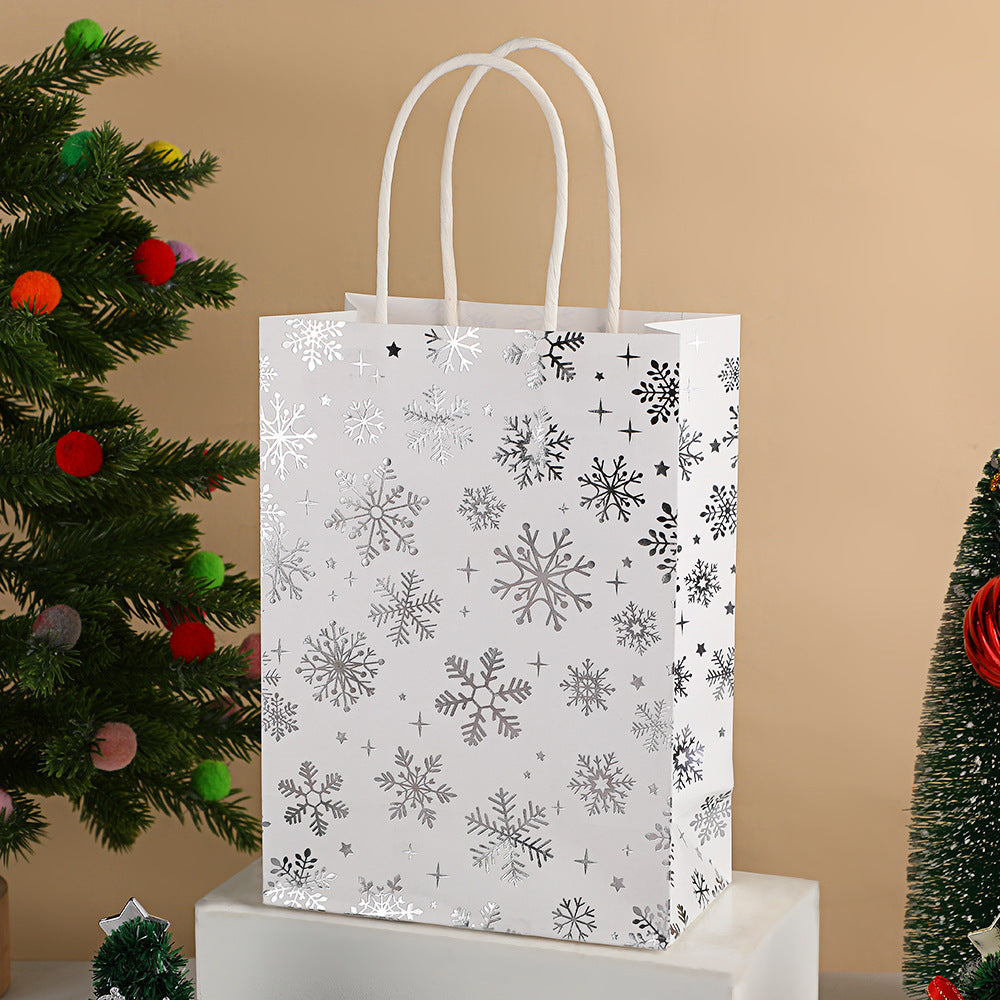 Christmas Foil Printed Kraft Gift Bags