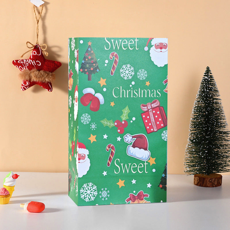 Christmas Flat Kraft Candy Bags