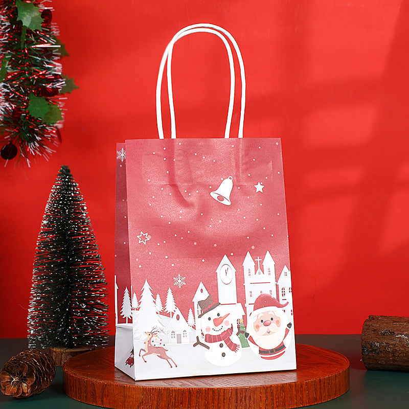Christmas Kraft Handle Gift Bags