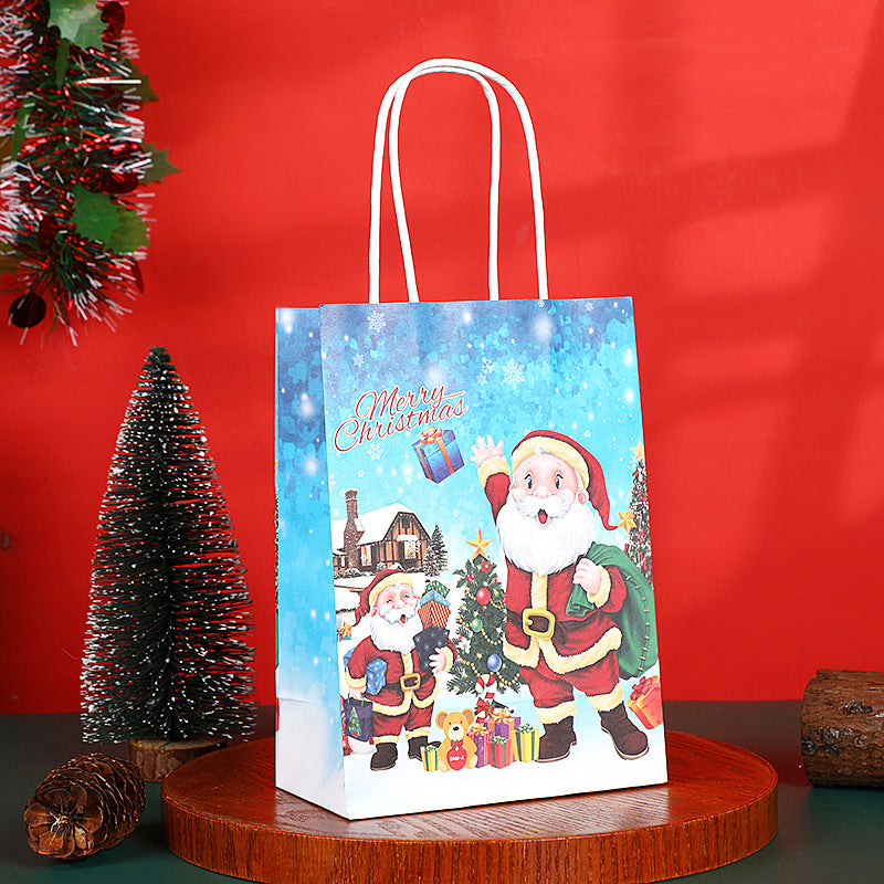 Christmas Kraft Handle Gift Bags