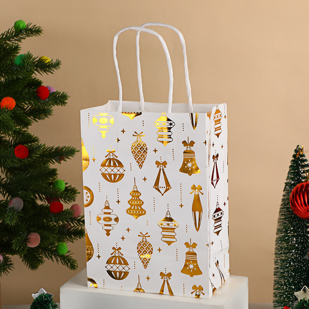 Christmas Foil Printed Kraft Gift Bags
