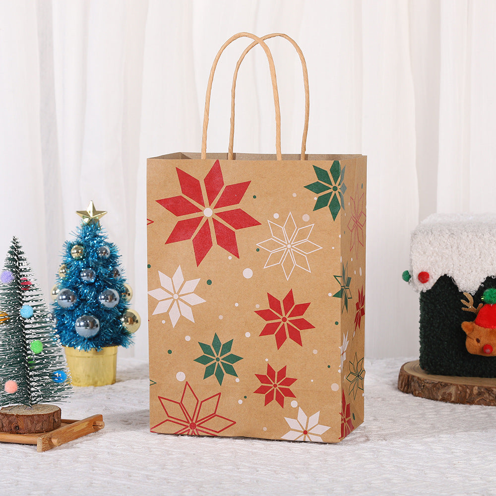 Christmas Printed Kraft Gift Bags