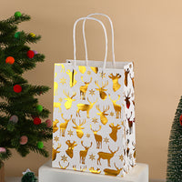 Christmas Foil Printed Kraft Gift Bags