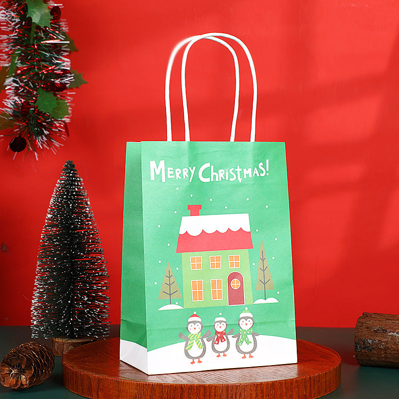 Christmas Kraft Handle Gift Bags