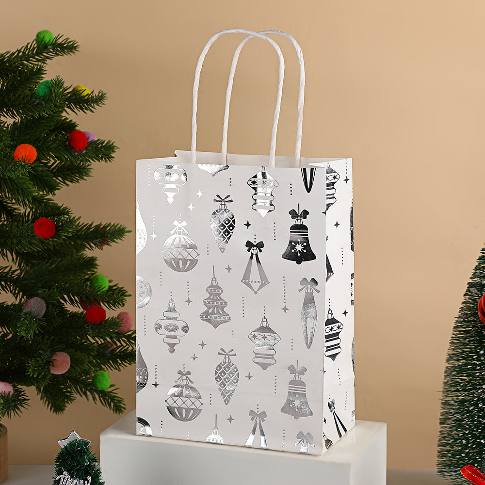 Christmas Foil Printed Kraft Gift Bags