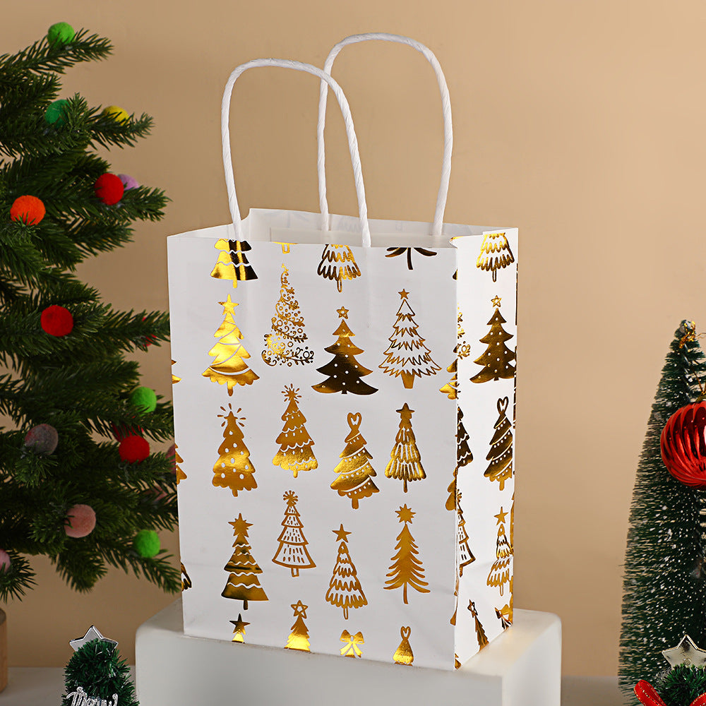 Christmas Foil Printed Kraft Gift Bags