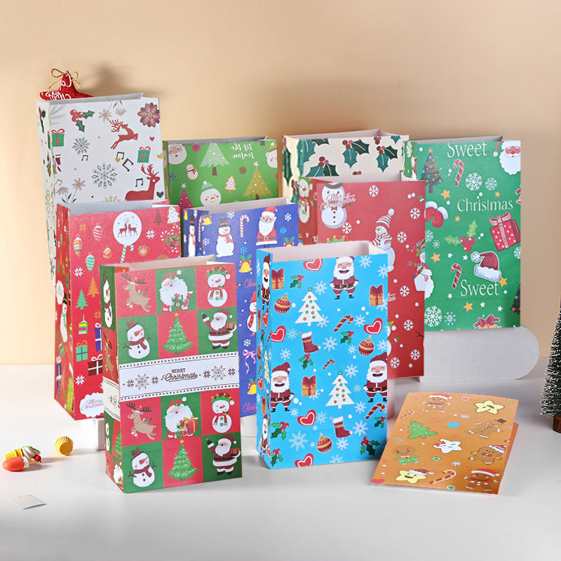 Christmas Flat Kraft Candy Bags