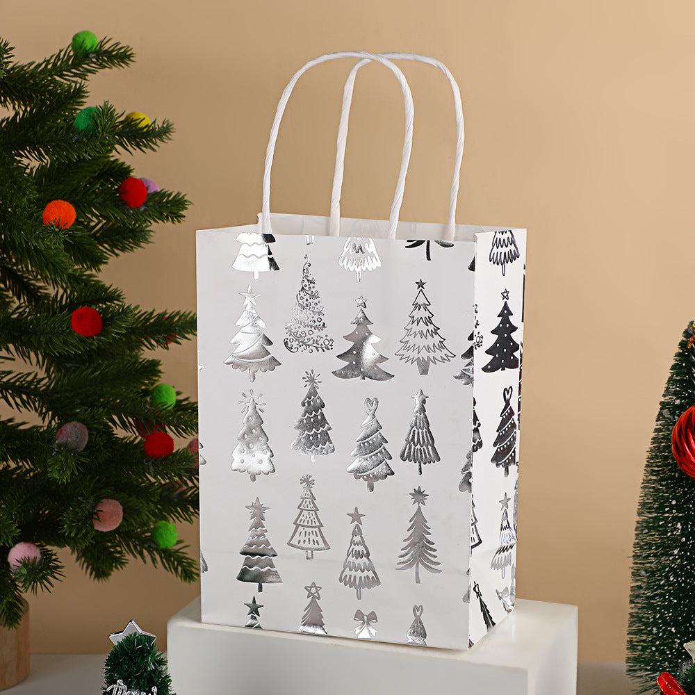 Christmas Foil Printed Kraft Gift Bags