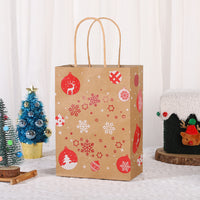 Christmas Printed Kraft Gift Bags