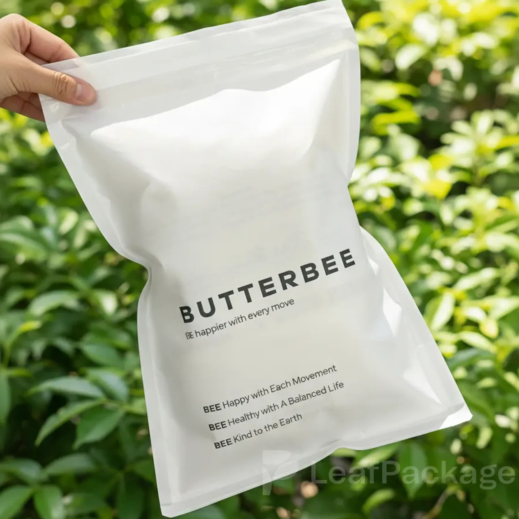 Custom printed glassine garment bags with translucent material, ideal for sustainable fashion packaging.