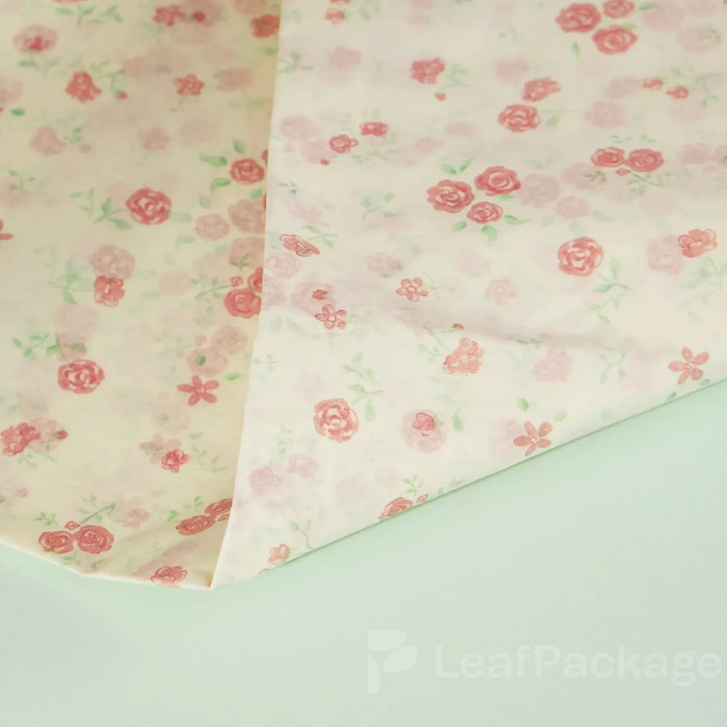 Custom white kraft paper printed with your logo, ideal for gift wrapping, retail packaging, and brand identity enhancement.