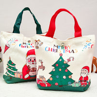 Custom Christmas Canvas Apple Gift Bags