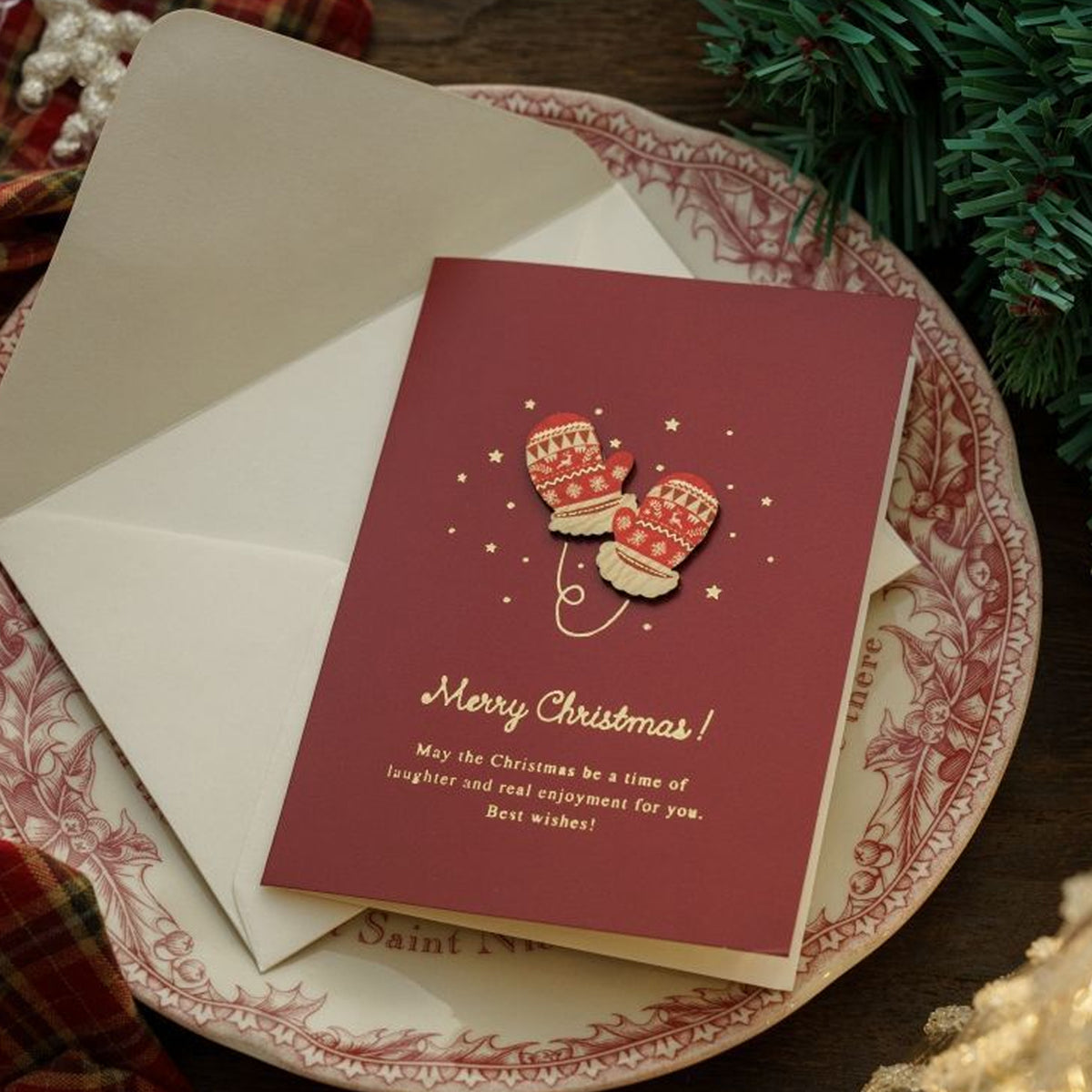 Custom Retro Christmas Greeting Cards