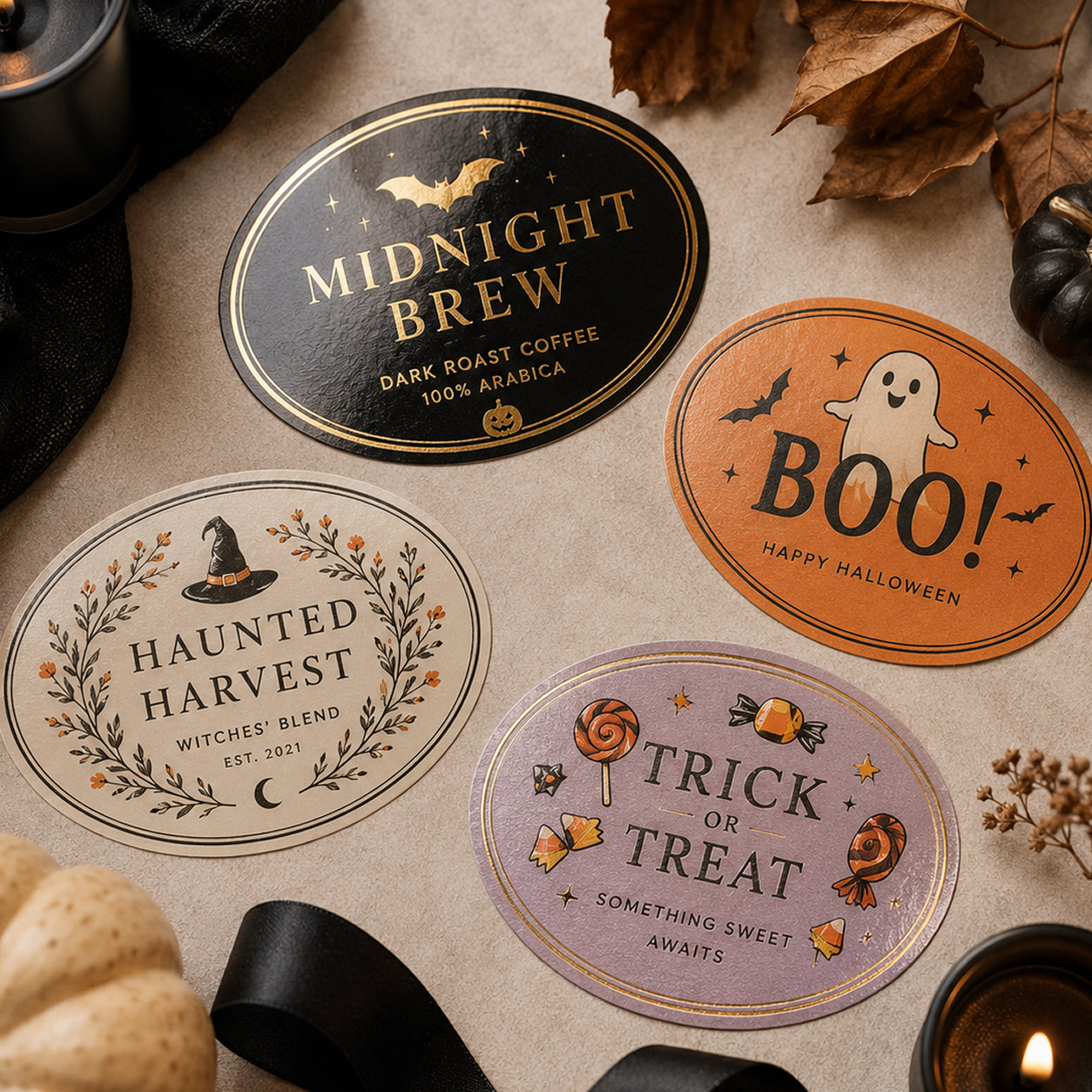 Custom Single Oval Stickers