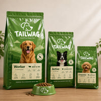 Custom Flat Bottom Dog Food Bags with Zipper