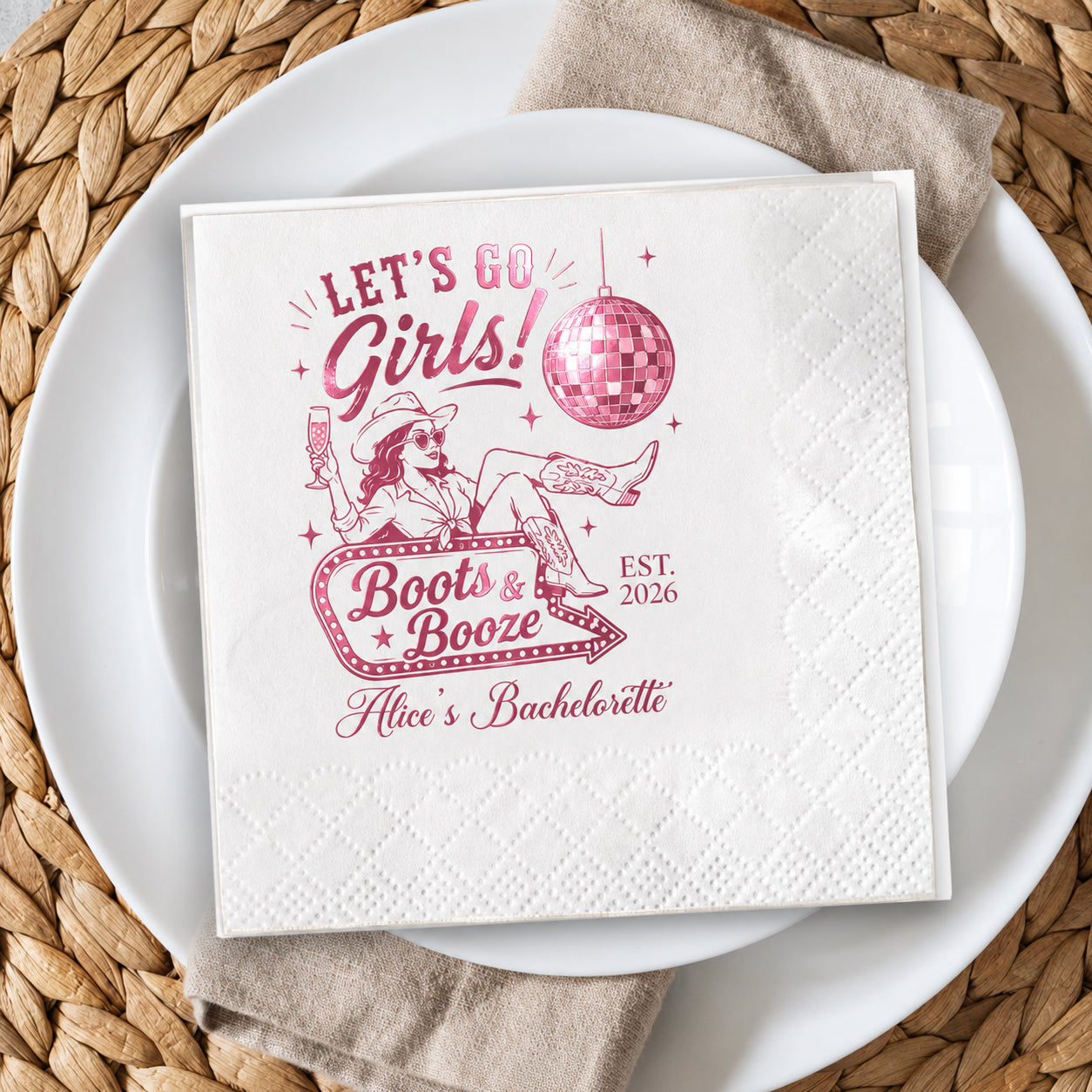Custom Foil Stamped Napkins