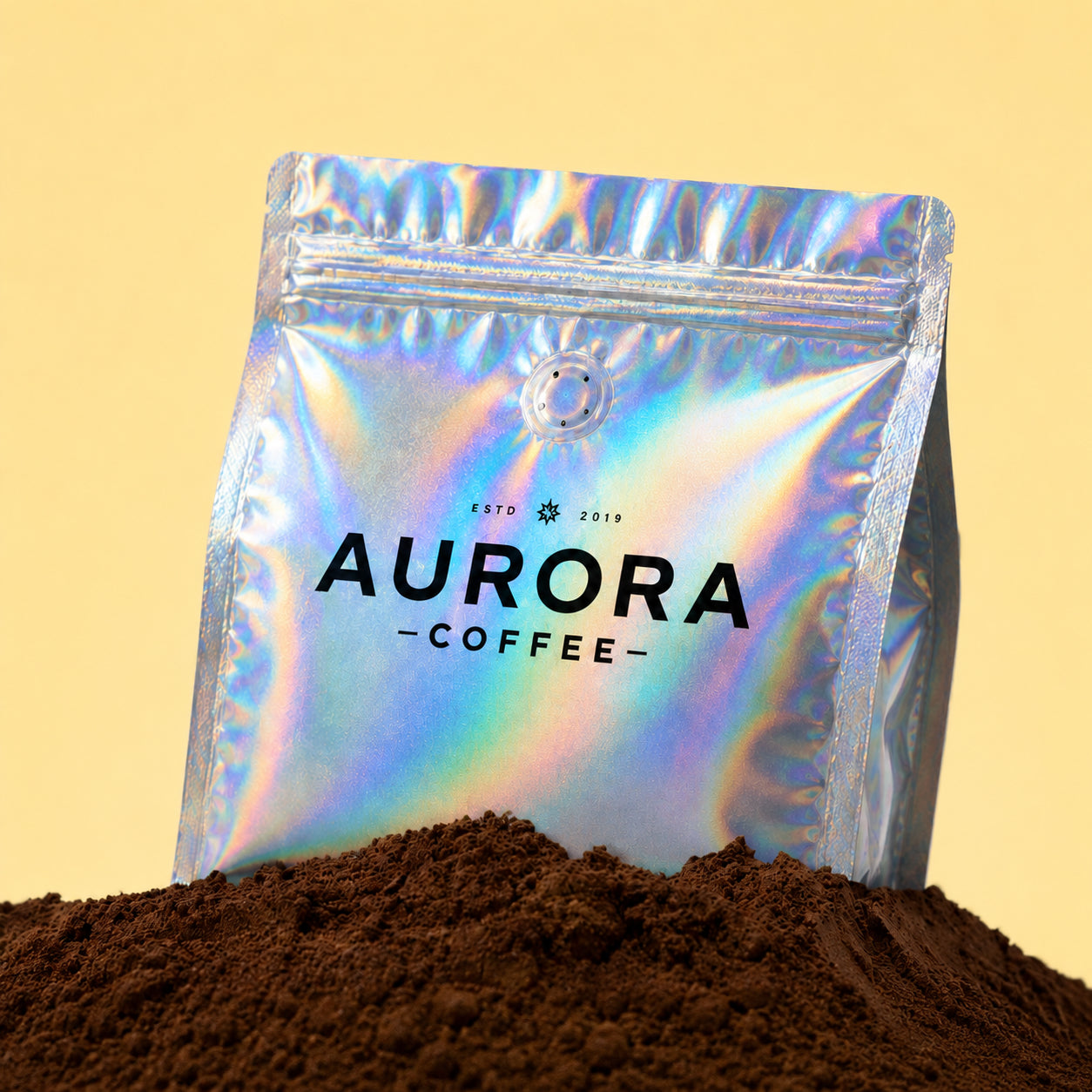 Custom Holographic Coffee Bags with Valve