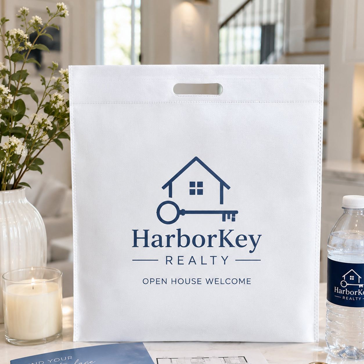 Custom Die-Cut Handle Non-Woven Bag