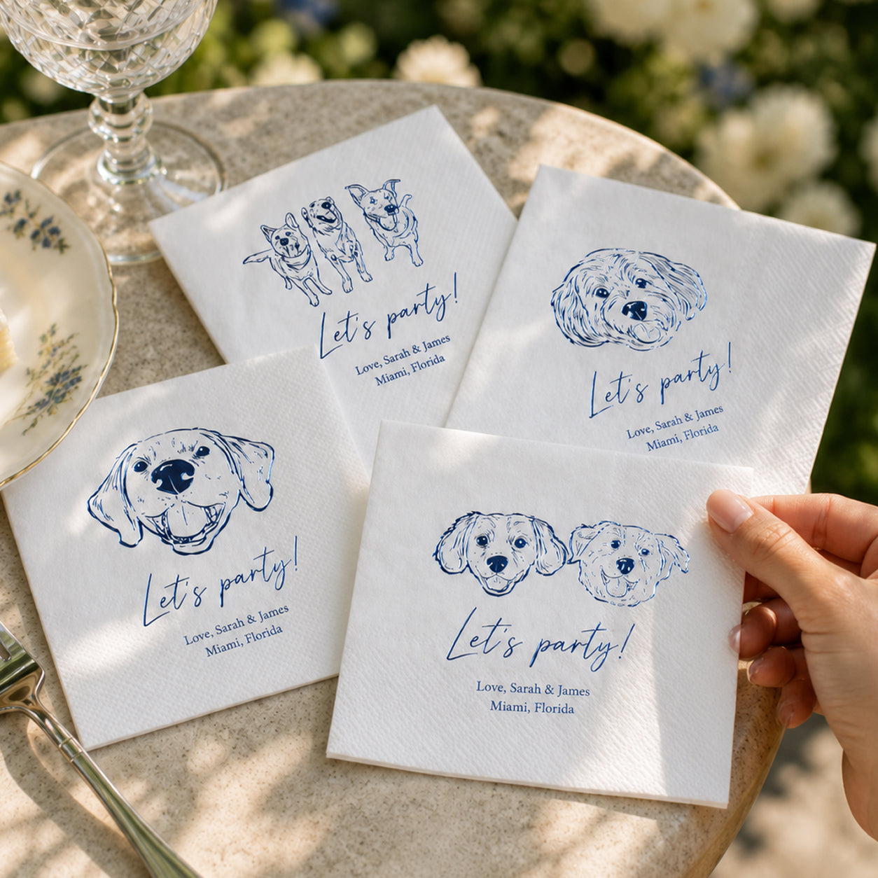 Custom Foil Stamped Napkins