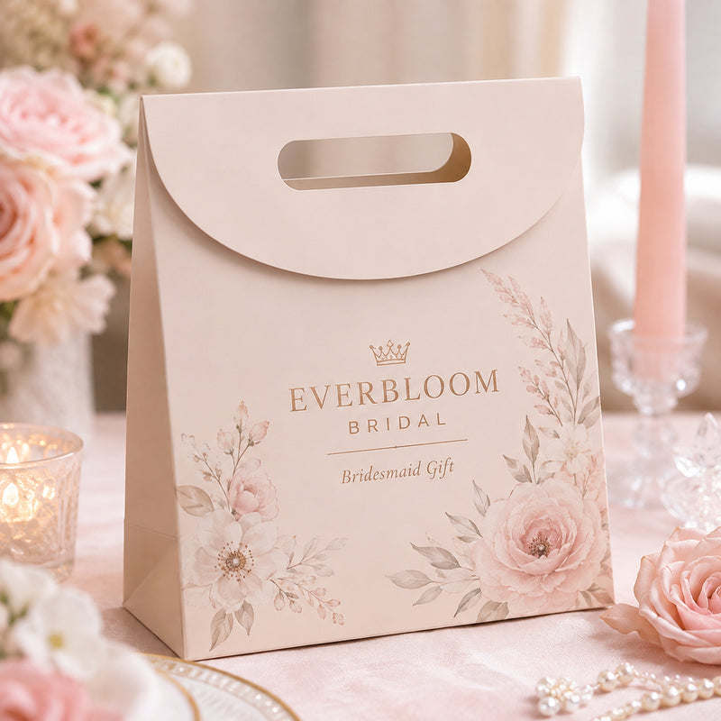 Custom Fold-Over Flap Paper Gift Bags