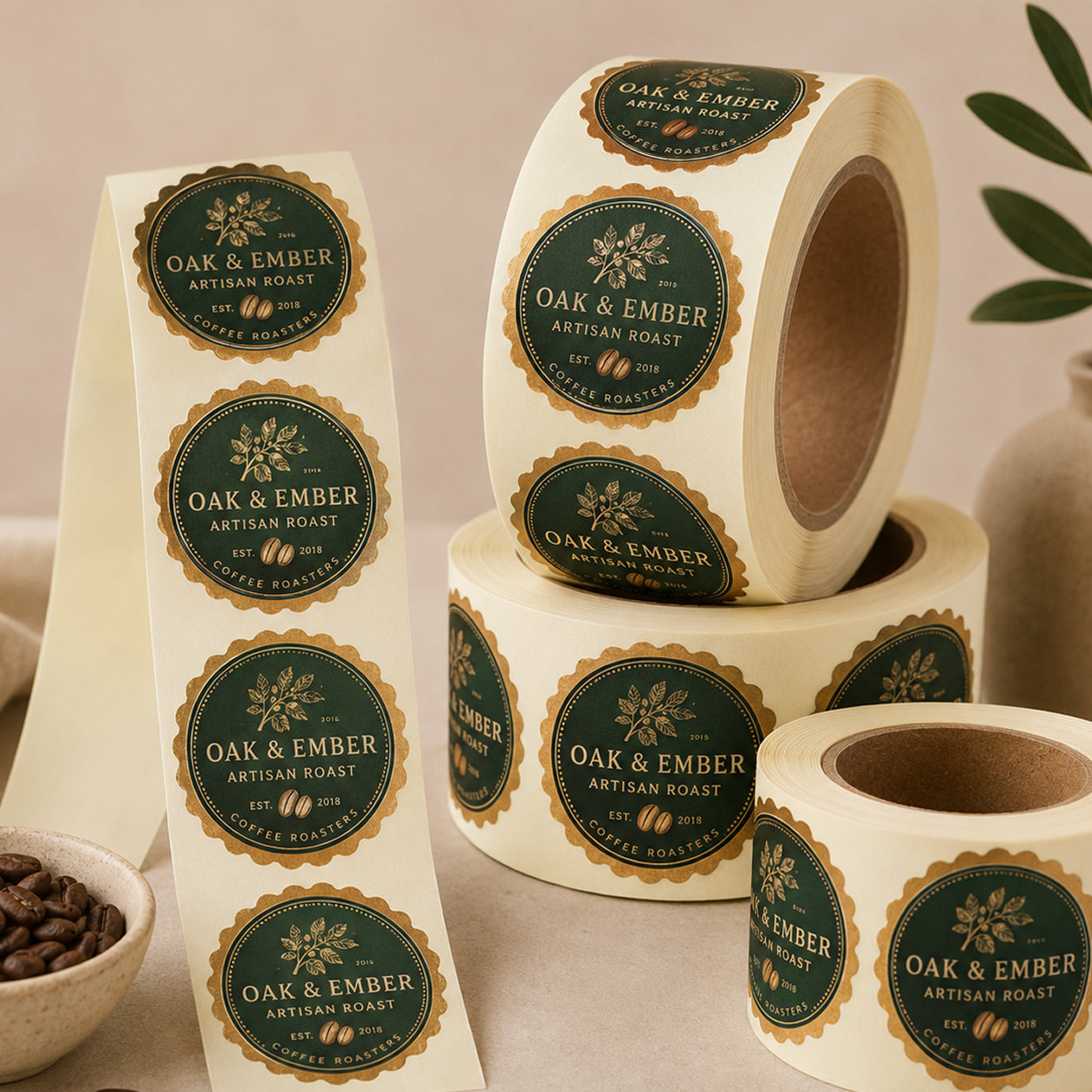 Custom Circle Roll Labels