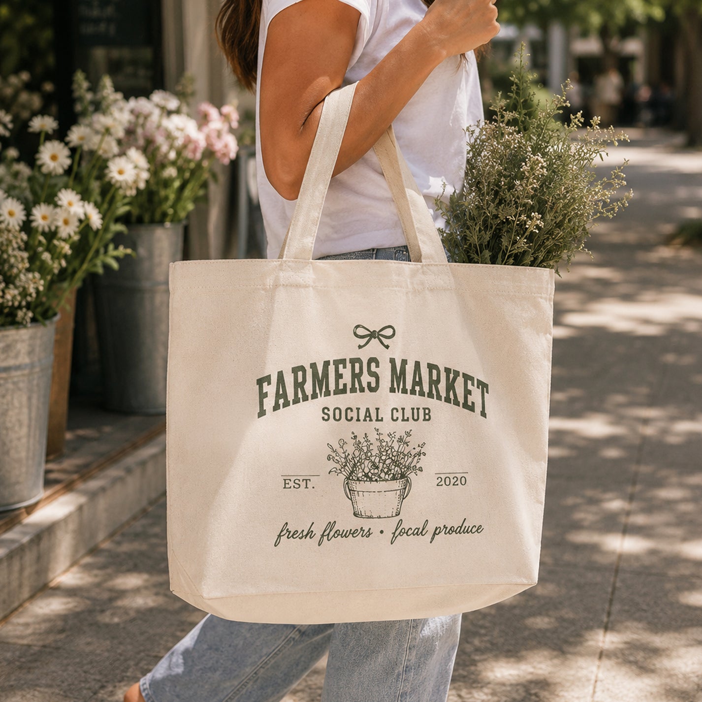Custom Natural Cotton Canvas Tote Bag