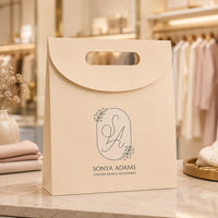 Custom Fold-Over Flap Paper Gift Bags