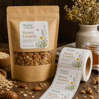 Custom Rounded Square Roll Labels