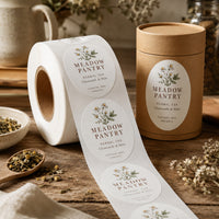 Custom Oval Roll Labels